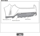 TRD JAPAN 2019-2025 Lexus RC Factory Painted Rear Diffuser Kit and Dual Exhaust System