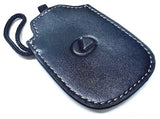 Genuine Lexus Black Leather Smart Access Key Glove (Black Loop / Silver Stitching)