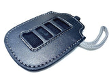 Genuine Lexus Black Leather Smart Access Key Glove (Silver Loop / Silver Stitching)