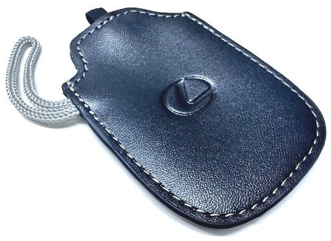 Genuine Lexus Black Leather Smart Access Key Glove (Silver Loop / Silver Stitching)