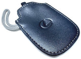 Genuine Lexus Black Leather Smart Access Key Glove (Silver Loop / Silver Stitching)