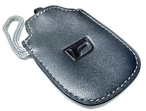 Genuine Lexus F-Sport Black Leather Smart Access Key Glove (Silver Loop / Silver Stitching)