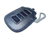 Genuine Lexus F-Sport Black Leather Smart Access Key Glove (Silver Loop / Silver Stitching)