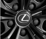 Genuine Lexus Japan 2021-2025 IS Matte Black Hub Bolt Caps with Lexus Logo (SET OF 20)