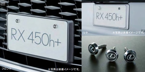 Genuine Lexus Japan 2023-2025 RX Factory Painted JDM License Plate Frames with License Plate Lock Bolt Set