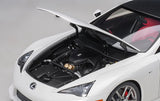 Lexus LFA 1/18 Scale Diecast Model Car (White with Carbon Roof and Carbon Rear Wing)