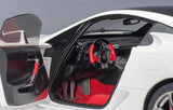 Lexus LFA 1/18 Scale Diecast Model Car (White with Carbon Roof and Carbon Rear Wing)
