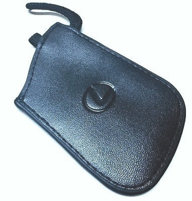 Genuine Lexus Black Leather Smart Access Key Glove (Black Loop / Black Stitching)