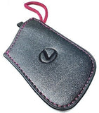 Genuine Lexus Black Leather Smart Access Key Glove (Red Loop / Red Stitching)