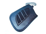 Genuine Lexus Black Leather Smart Access Key Glove (Silver Loop / Black Stitching)