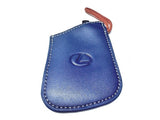 Genuine Lexus Blue Leather Smart Access Key Glove (Orange Loop / Silver Stitching)