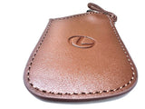 Genuine Lexus Brown Leather Smart Access Key Glove (Brown Loop / Brown Stitching)