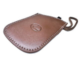 Genuine Lexus Brown Leather Smart Access Key Glove (Brown Loop / White Stitching)