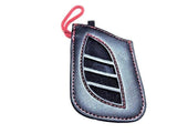 Genuine Lexus F-Sport Black Leather Smart Access Key Glove (Red Loop / Red Stitching)