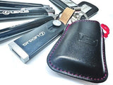 Genuine Lexus F-Sport Black Leather Smart Access Key Glove (Red Loop / Red Stitching)