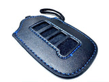 Genuine Lexus F-Sport Black Leather Smart Access Key Glove (Black Loop / Blue Stitching)