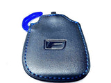 Genuine Lexus F-Sport Black Leather Smart Access Key Glove (Blue Loop / Blue Stitching)