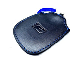 Genuine Lexus F-Sport Black Leather Smart Access Key Glove (Blue Loop / Blue Stitching)
