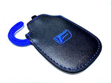 Genuine Lexus F-Sport Performance Black Leather Smart Access Key Glove (Blue Loop / Blue Stitching)
