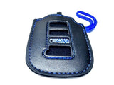 Genuine Lexus F-Sport Performance Black Leather Smart Access Key Glove (Blue Loop / Blue Stitching)