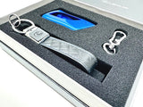 Genuine Lexus Japan Premium Leather Key Holder with Blue Smart Access Key Cover