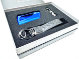 Genuine Lexus Japan Premium Leather Key Holder with Blue Smart Access Key Cover