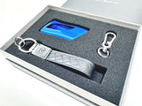 Genuine Lexus Japan Premium Leather Key Holder with Blue Smart Access Key Cover