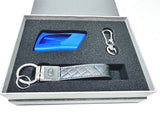 Genuine Lexus Japan Premium Leather Key Holder with Blue Smart Access Key Cover