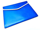 Lexus Blue Leather Notebook Laptop Sleeve Bag
