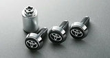 Genuine Toyota Japan License Plate Lock Bolt Set (Chrome Finished)