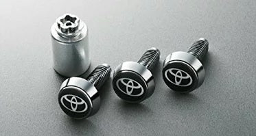 Genuine Toyota Japan License Plate Lock Bolt Set (Chrome Finished)