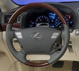 Genuine Lexus Japan 2007-2012 LS 460/600h Orchid Brown Leather and Real Wood Steering Wheel