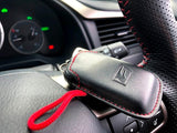 Genuine Lexus F-Sport Black Leather Smart Access Key Glove (Red Loop / Red Stitching)