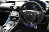 Genuine Lexus Japan 2021 RC-F Performance-PKG Alcantara Leather Shift Knob (Blue and White Stitching)