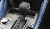 Genuine Lexus Japan 2021 RC-F Performance-PKG Alcantara Leather Shift Knob (Blue and White Stitching)