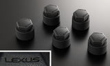 Genuine Lexus Japan 2021-2025 IS Matte Black Hub Bolt Caps with Lexus Logo (SET OF 20)