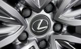 Genuine Lexus Japan 2021-2025 IS Matte Black Hub Bolt Caps with Lexus Logo (SET OF 20)