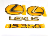Genuine Lexus Japan 2006-2013 IS 24K Gold Emblem Kit