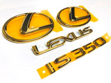 Genuine Lexus Japan 2006-2013 IS 24K Gold Emblem Kit