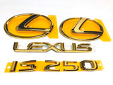 Genuine Lexus Japan 2006-2013 IS 24K Gold Emblem Kit