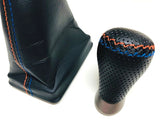 Genuine Lexus Japan 2016-2020 GS-F Punching Leather Shift Knob (Blue and Orange Stitching)