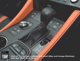 Genuine Lexus Japan 2015-2024 RC-F Punching Leather Shift Knob (Blue and Orange Stitching)
