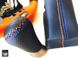 Genuine Lexus Japan 2016-2020 GS-F Punching Leather Shift Knob (Blue and Orange Stitching)
