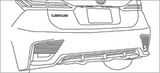 Genuine Lexus Japan 2014-2017 CT F-Sport Rear Bumper Bezel Set