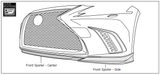 TRD JAPAN 2022-2025 Lexus ES Factory Painted Front Lip Spoiler