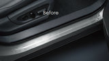 Genuine Lexus Japan 2019-2025 UX Brushed Stainless Front Scuff Plate Set with Lexus Logo
