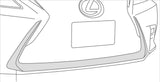 Genuine Lexus Japan 2014-2020 CT F-Sport Front Grille Black Chrome Garnish Set