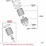 Genuine Lexus Japan 2007-2017 LS Oil Filter Element Kit