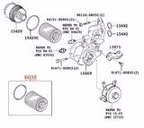 Genuine Lexus Japan 2008-2014 IS-F Oil Filter Element Kit