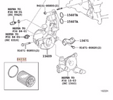 Genuine Lexus Japan 2016-2017 GS-F Oil Filter Element Kit